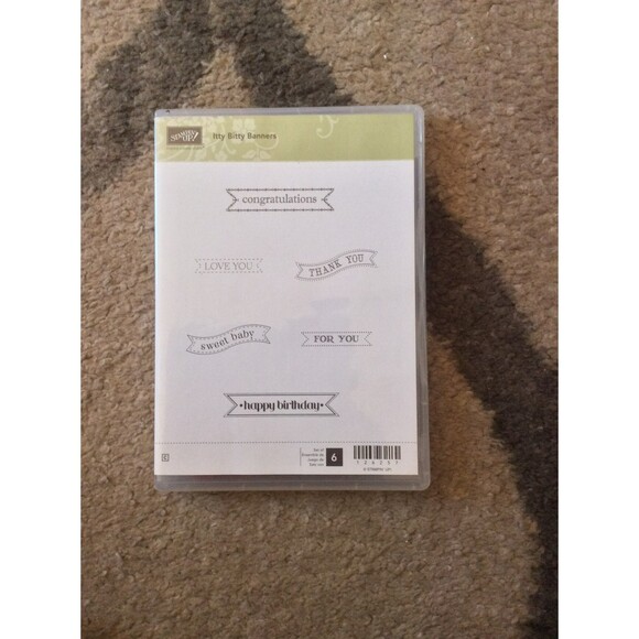 INVENTORY REDUCTION SALE. Stampin Up Itty Bitty Banners Stamp Set B49 - Picture 1 of 3